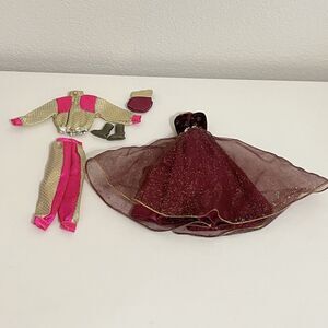 Vintage Brass Key Royal Fantasy Ski Metallic Outfit and Gallery of Gowns Dress